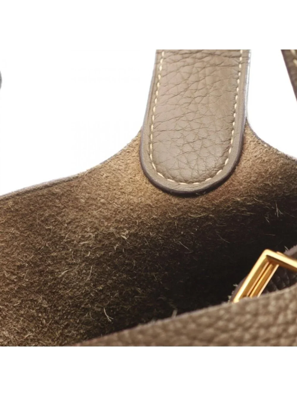 Hermes Handbag Picotin Lock MM Etoupe Leather